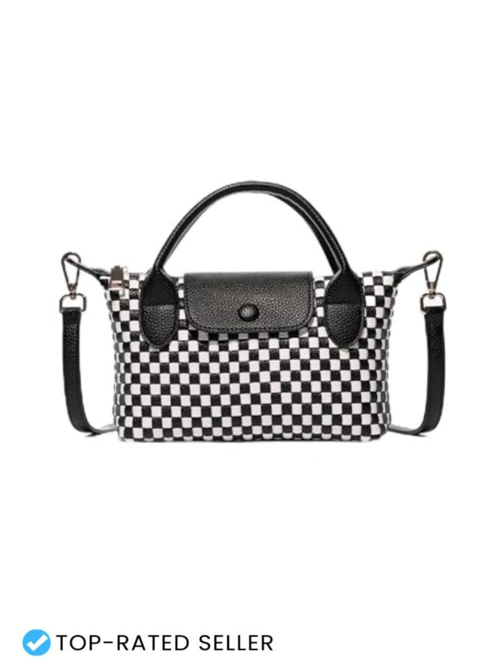 Woven Vegan Leather Crossbody Bag Y2K Dumpling Tote Mini Shoulder Purse